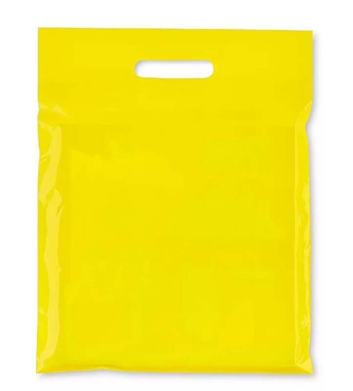 10×15 Yellow Plastic Shopping Bags