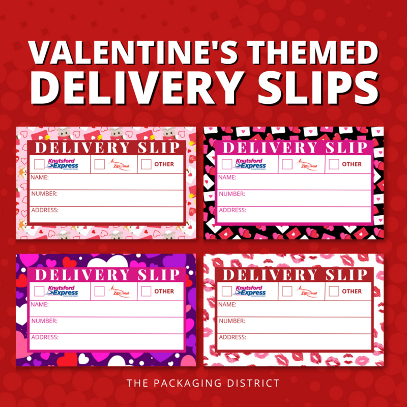 Valentine's Themed Delivery Slips (Assorted Patterns)
