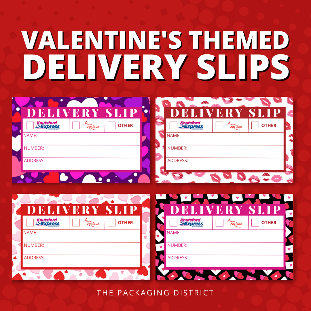 Valentine's Themed Delivery Slips (Assorted Patterns)