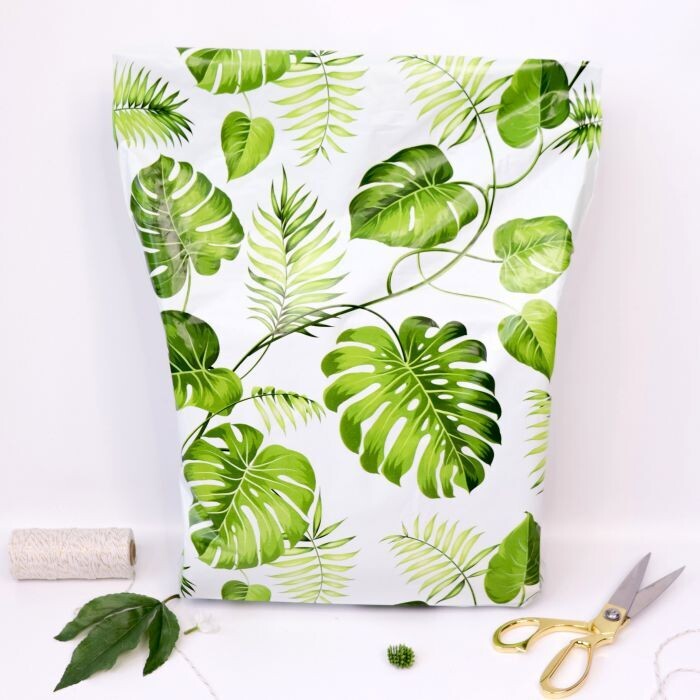 10×13&quot; Monstera Leaf Printed Polymailers