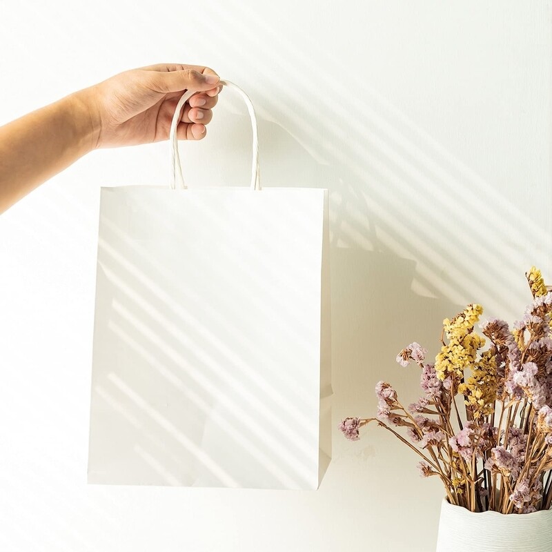 White 8×10 Kraft Bags