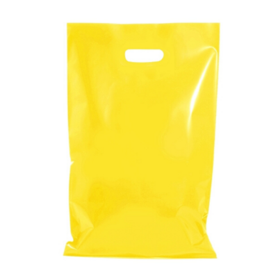 8×12 Yellow Plastic Shopping Bags