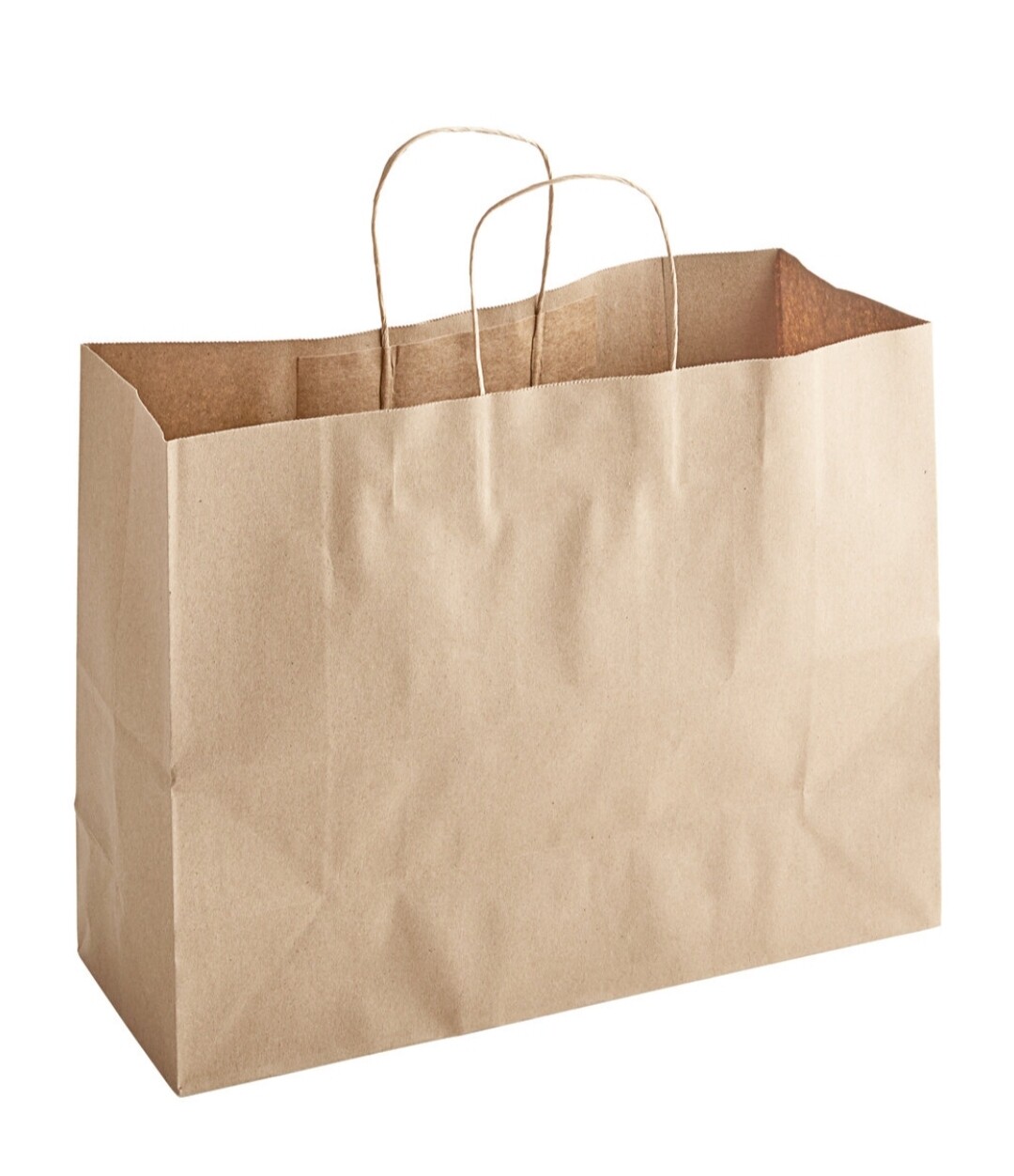 16×12&quot; Brown Paper Shopping Bags, Quantity: 10