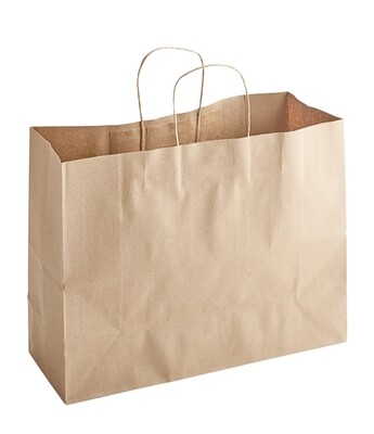 16×12" Brown Paper Shopping Bags