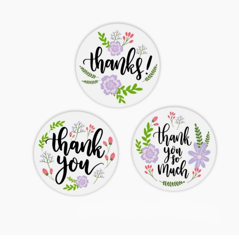 1.5" Thank You Stickers