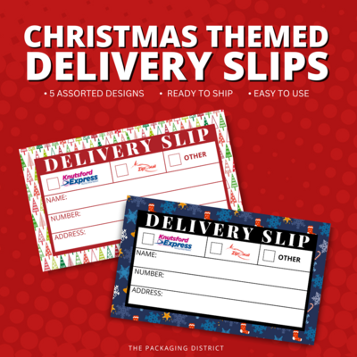 Christmas Themed Delivery Slips (Assorted Patterns)