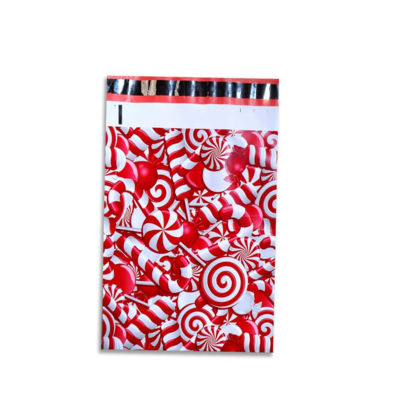 6×9" Christmas Candy Cane Polymailers