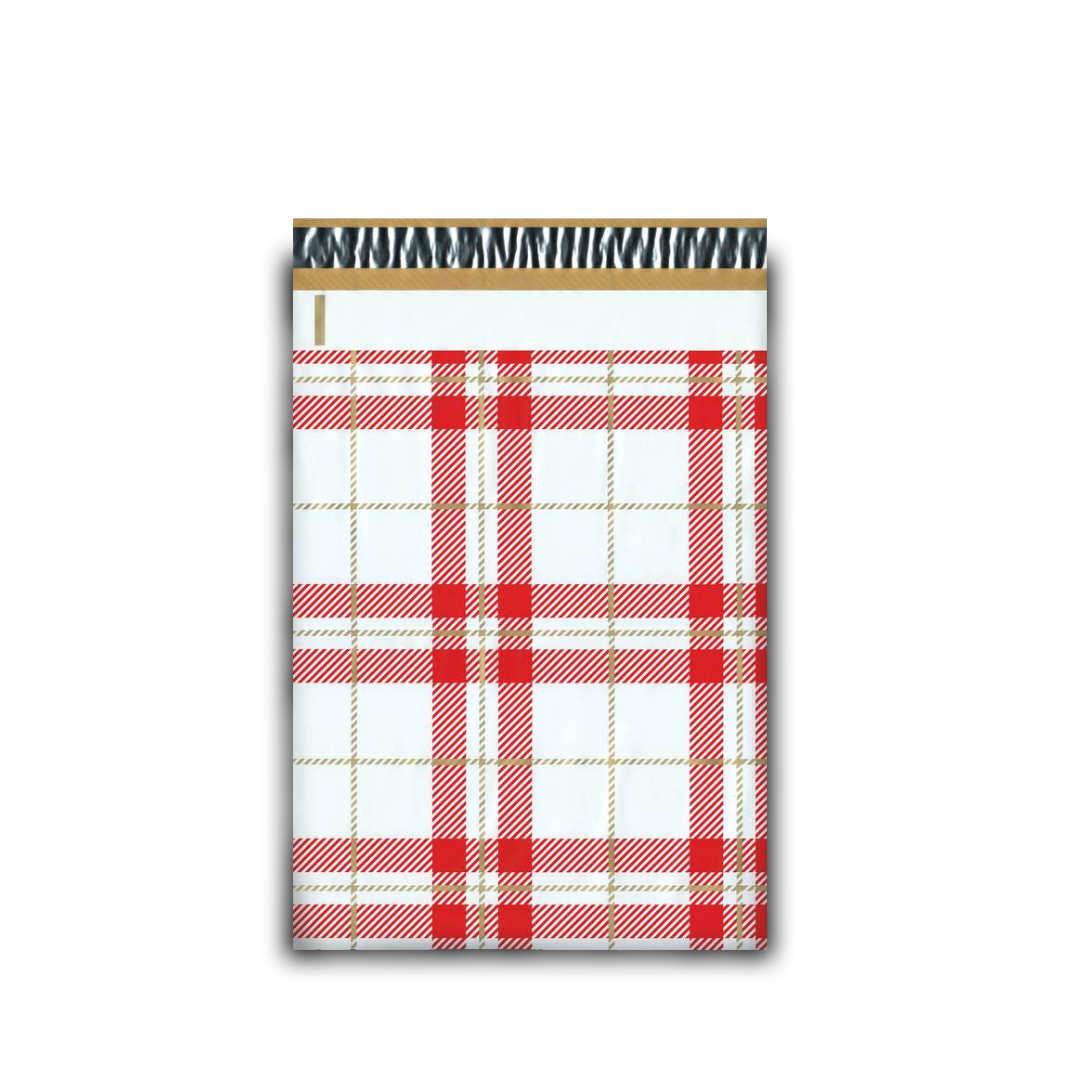 6×9&quot; Christmas Plaid Polymailers