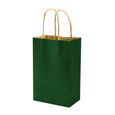 5×8 Green Mini Paper Shopping Bags