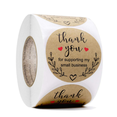 1.5" Thank You Stickers