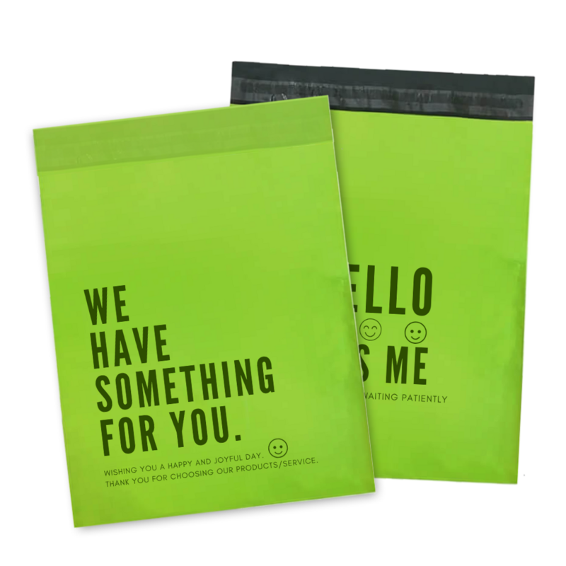 12×16&quot; Printed Polymailers (Green) 1.5mm