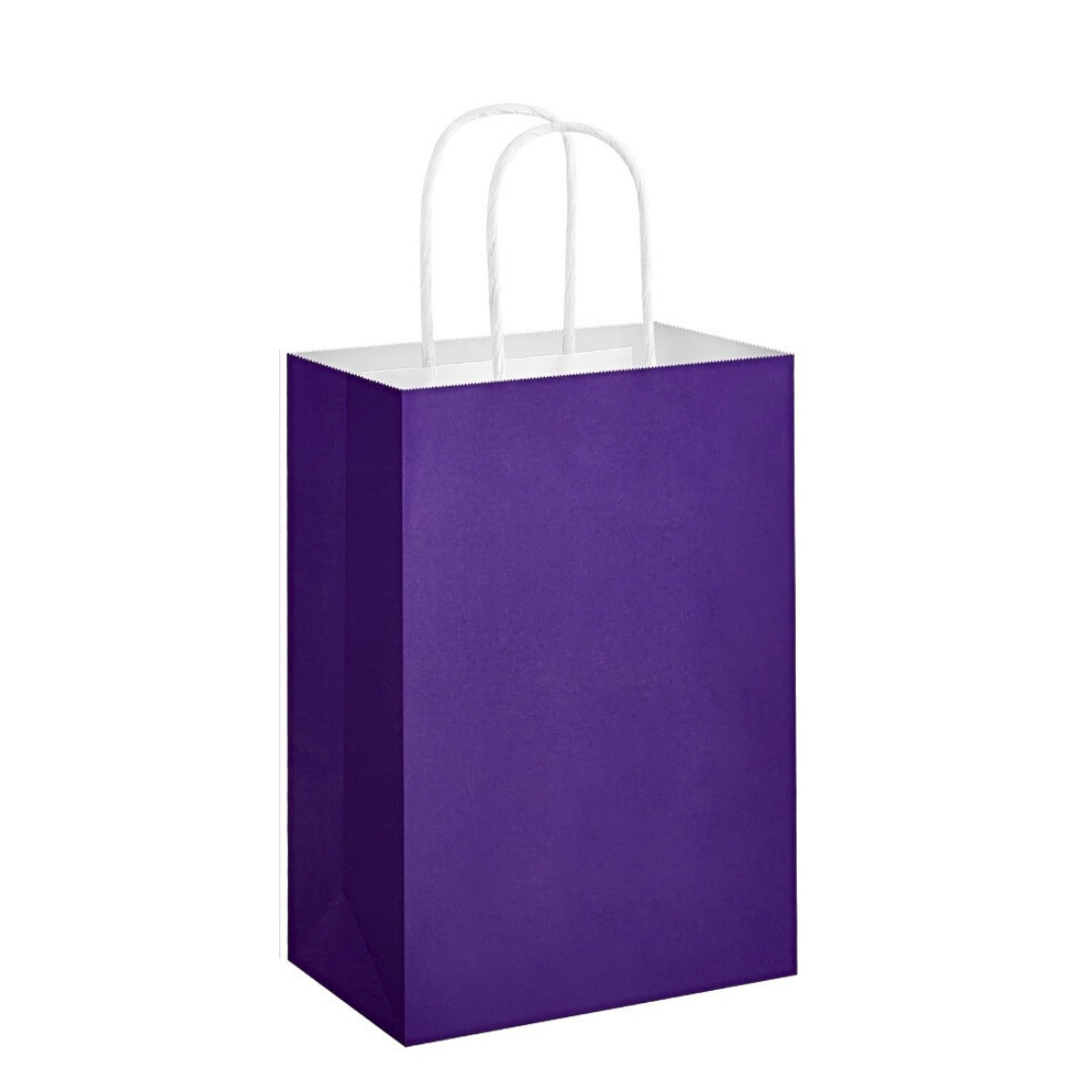 5×8 Purple Mini Paper Shopping Bags