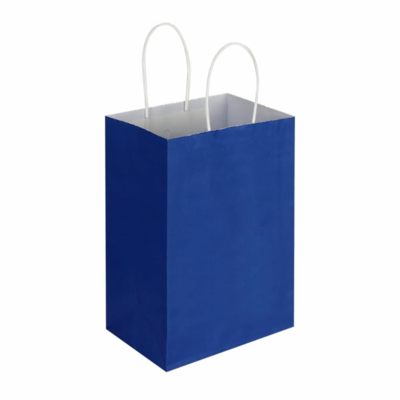 5×8 Navy Blue Mini Paper Shopping Bags