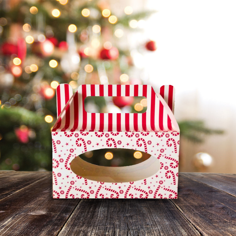 Candy Cane Christmas Gift Box