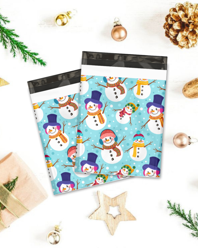 10×13&quot; Christmas Snowman Polymailers