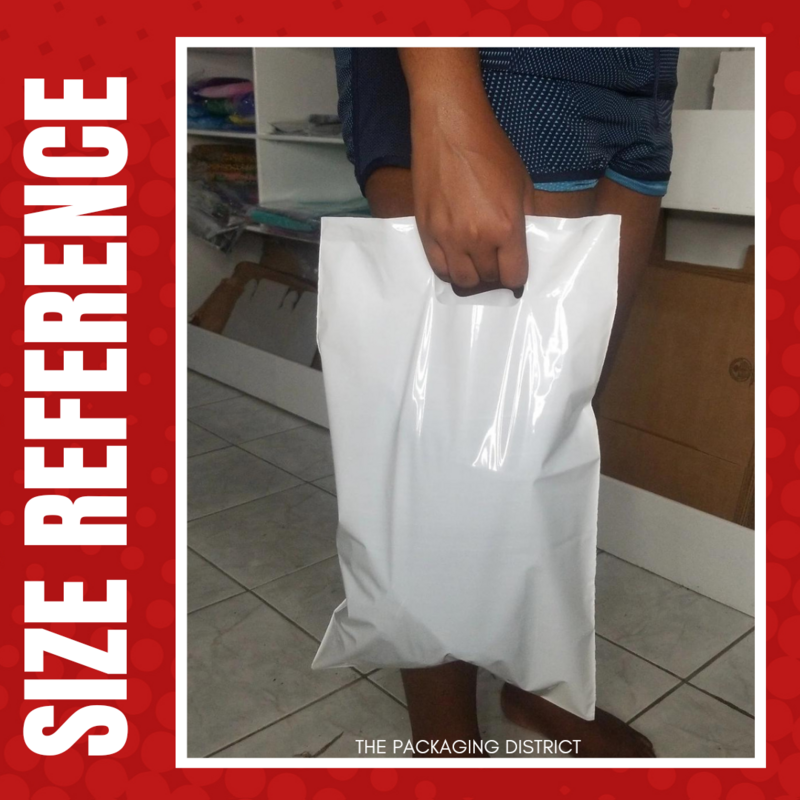 10×15 White Plastic Shopping Bags