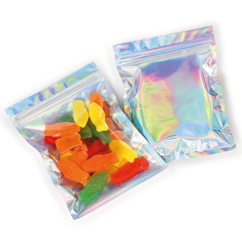 Holographic Mylar Ziplock Bags (2.75×3.9")