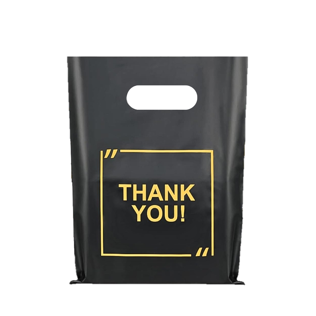 9×12 Black Plastic Shopping Bags