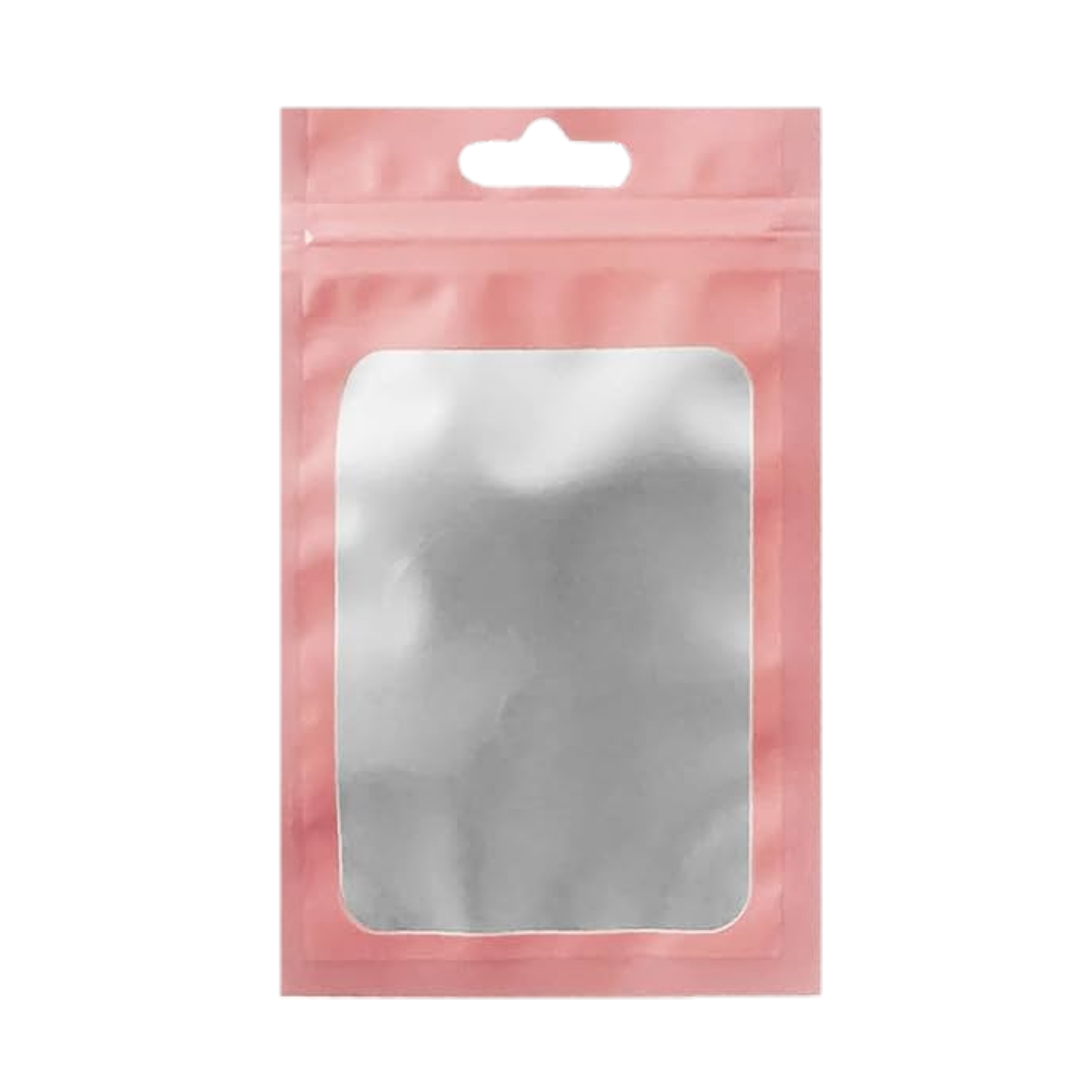 Pink Mylar Ziplock Bags