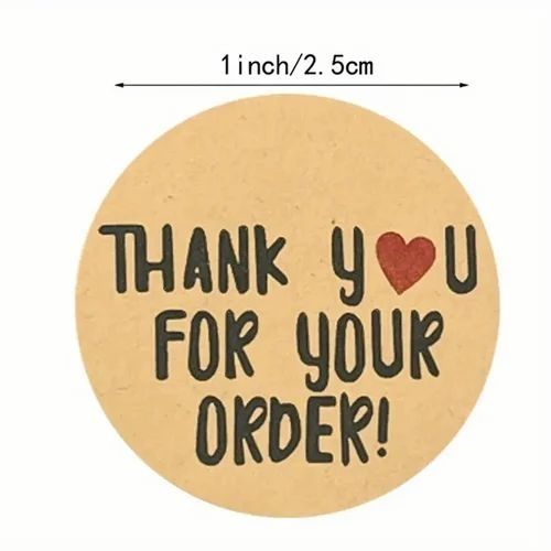 1"  Thank You Stickers