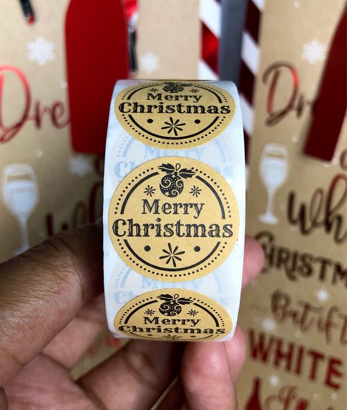 1" Christmas Stickers