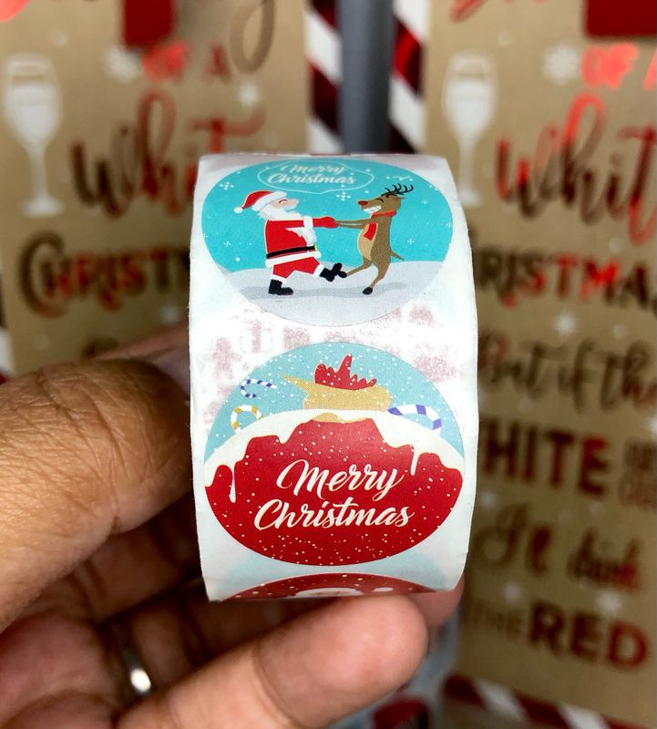 1" Christmas Stickers