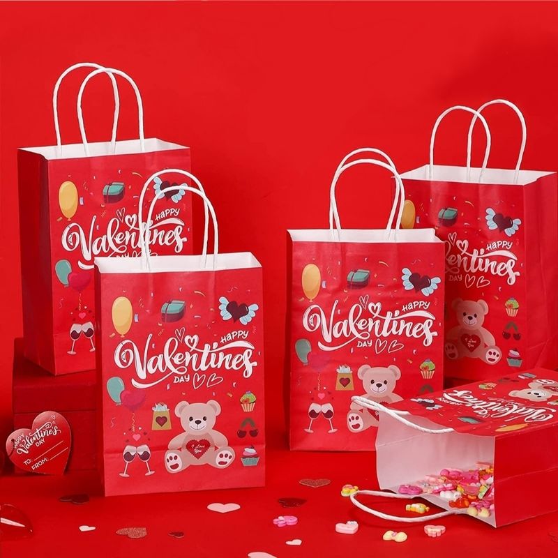 Happy Valentine&#39;s Day Shopping Bags
