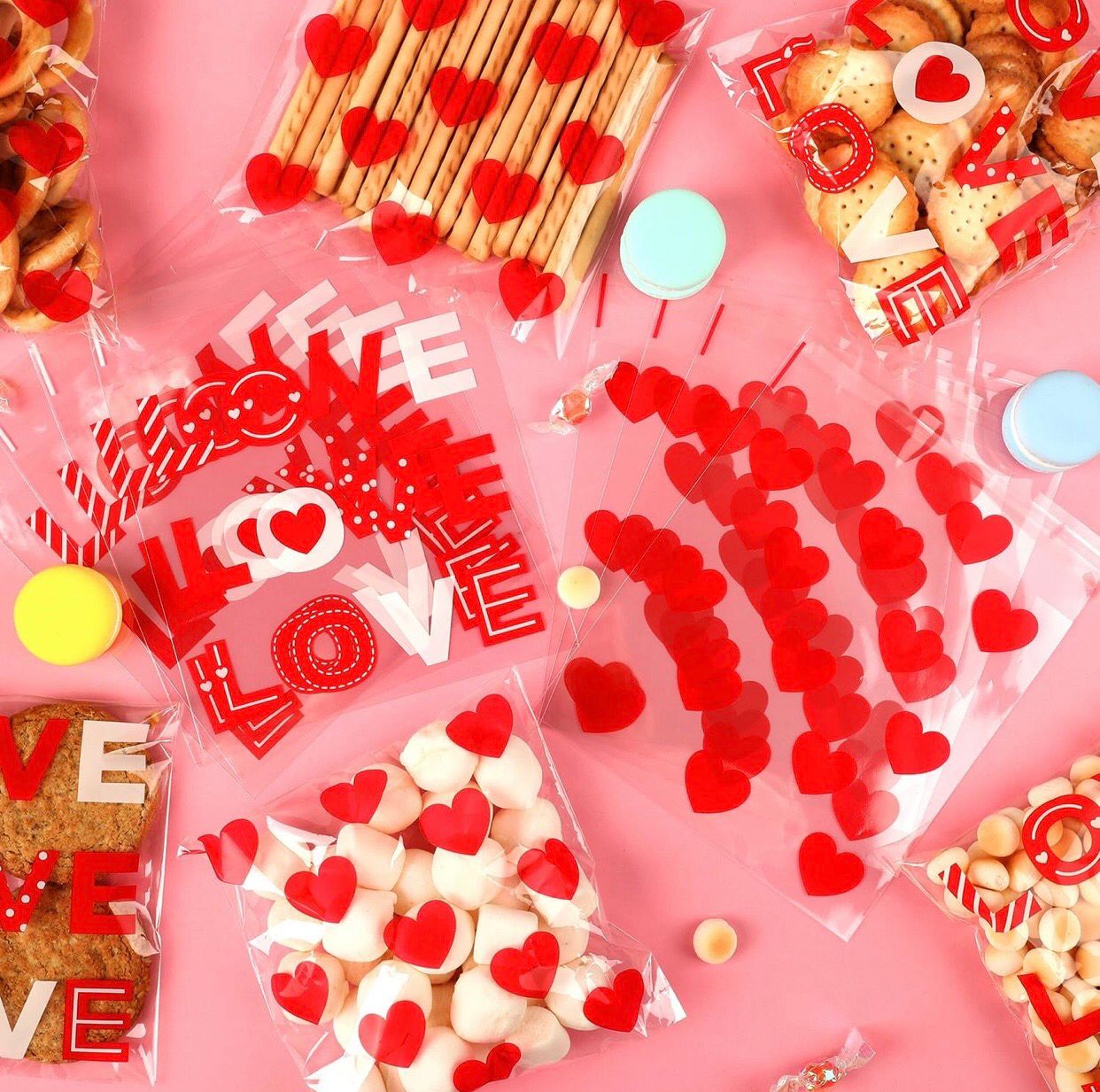 5×5 Valentine’s Cellophane Bags