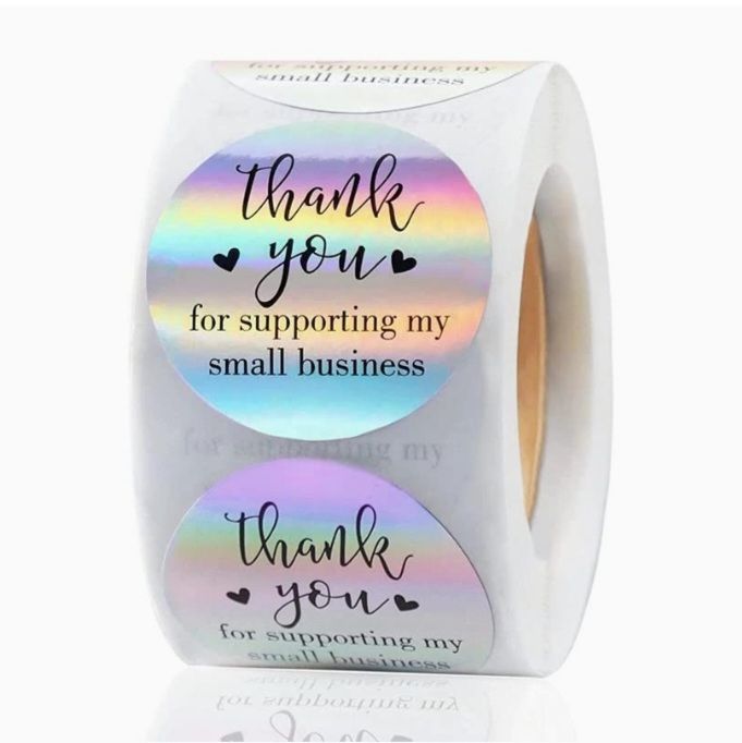 1.5&quot; Holographic Thank You Stickers