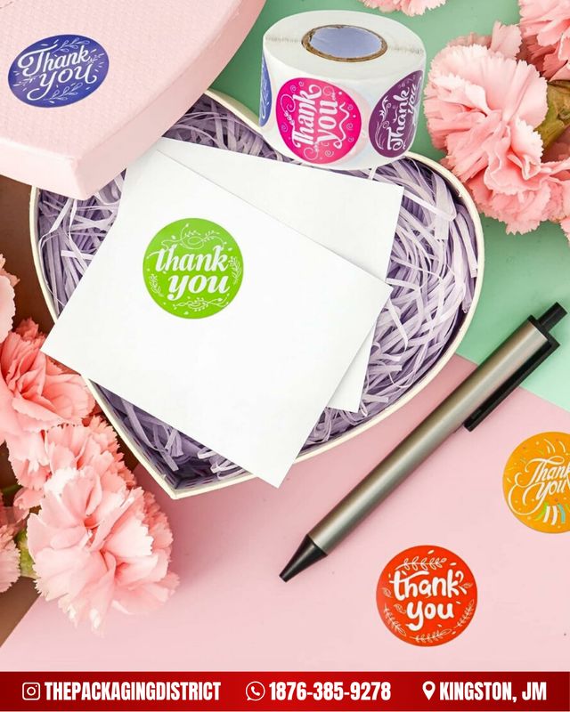 1.5" Thank You Stickers