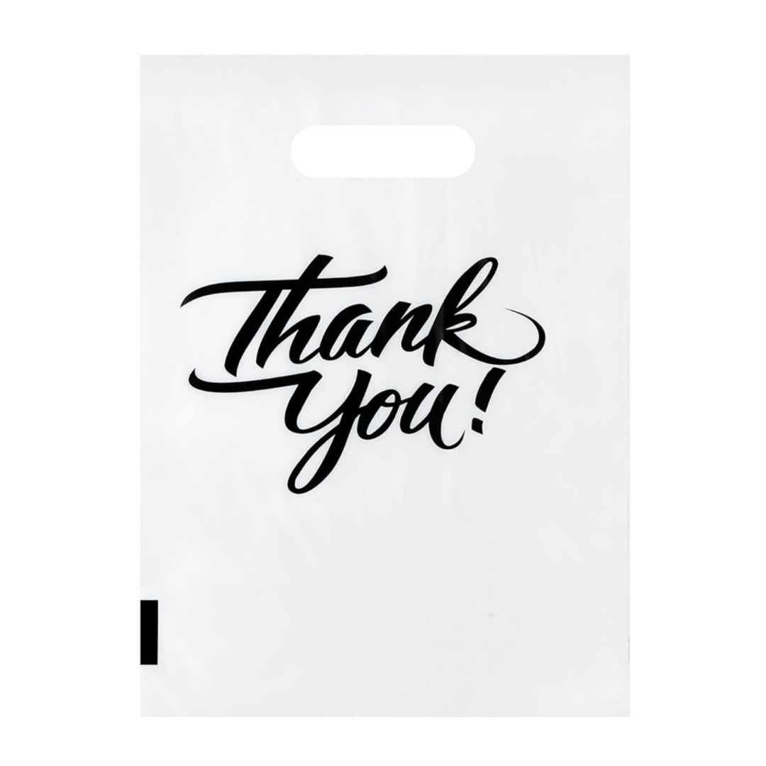 9×12 White Plastic Shopping Bags