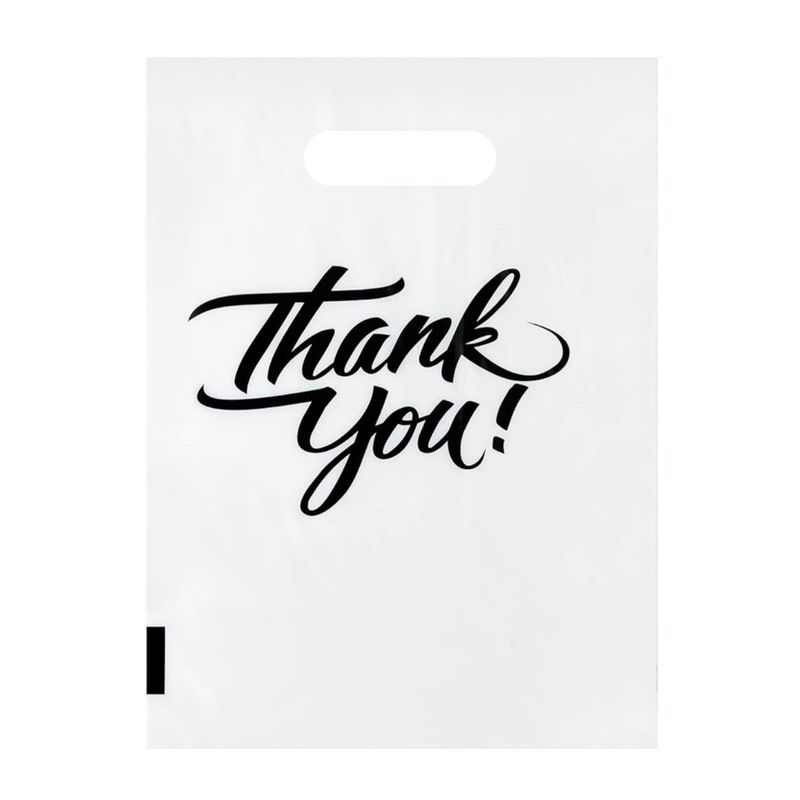 9×12 White Plastic Shopping Bags