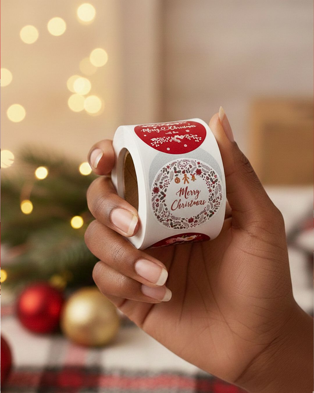 1" Christmas Stickers