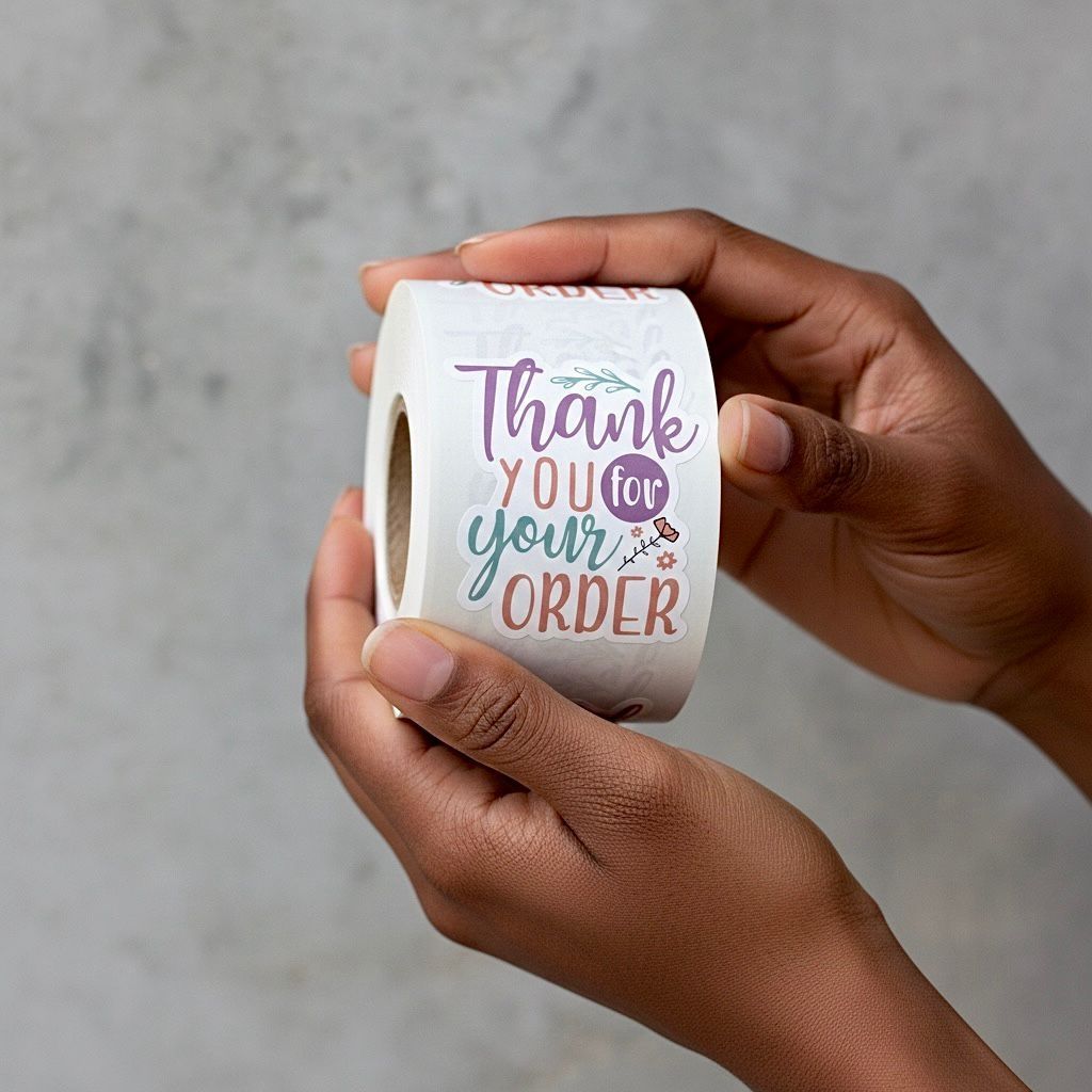 1.5" Assorted Thank You Stickers
