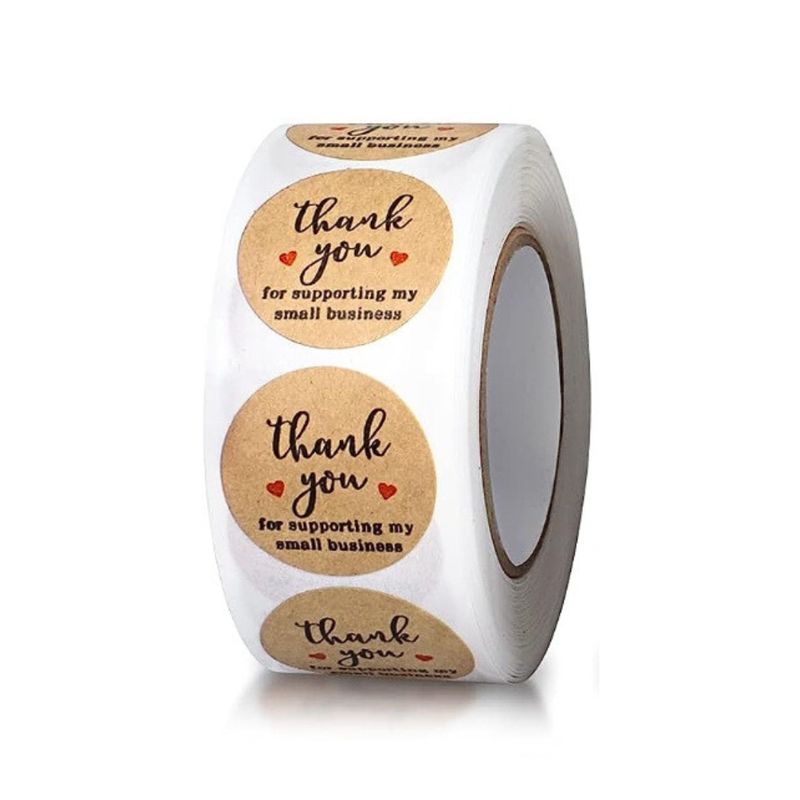 1"  Thank You Stickers