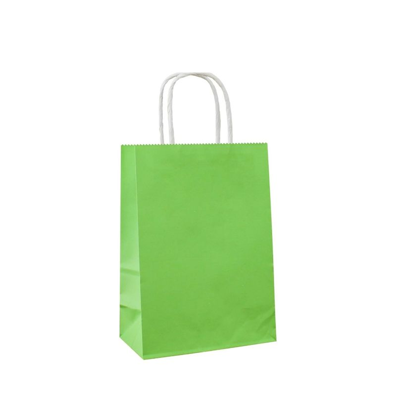6×8 Green Mini Paper Shopping Bags
