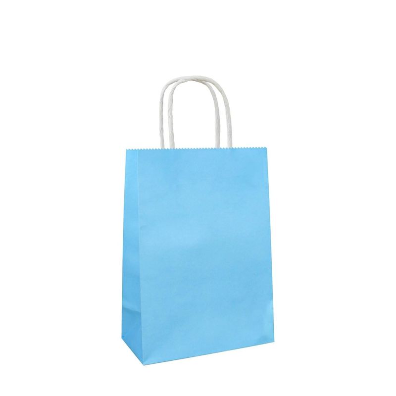 6×8 Light Blue Mini Paper Shopping Bags