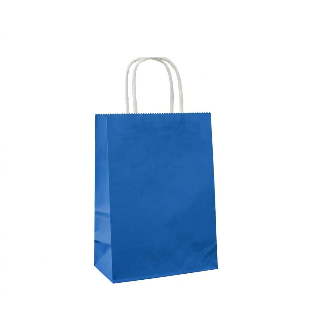 6×8 Blue Mini Paper Shopping Bags
