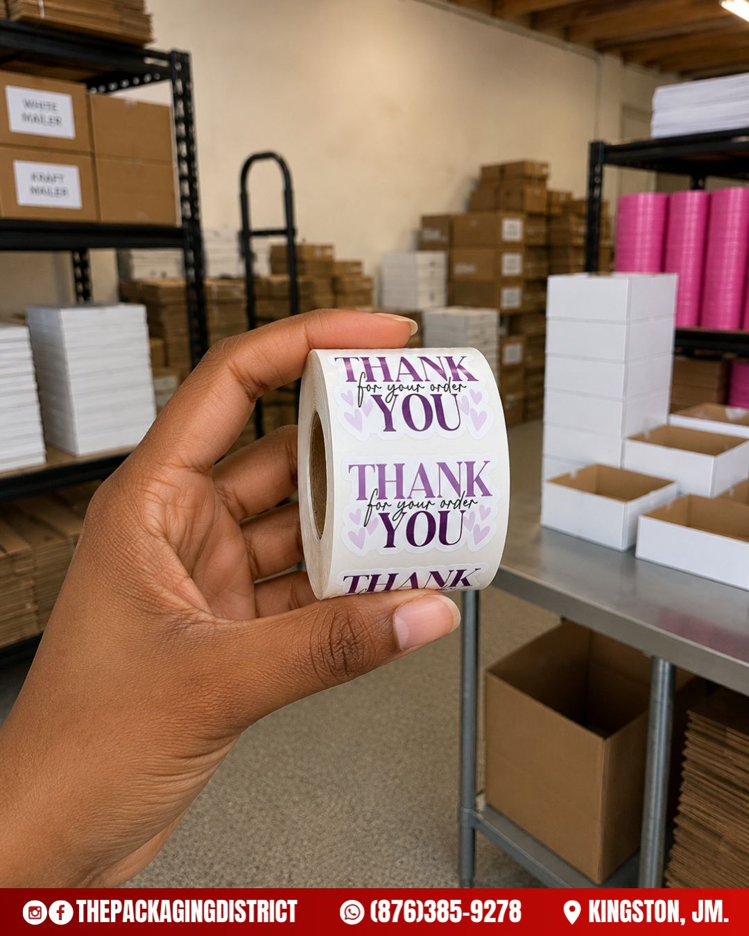 1.5" Thank You Stickers