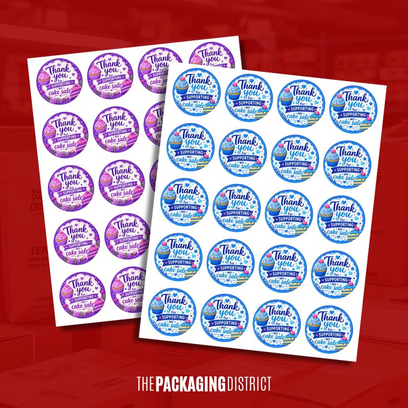 Thank You Cake Sale Stickers