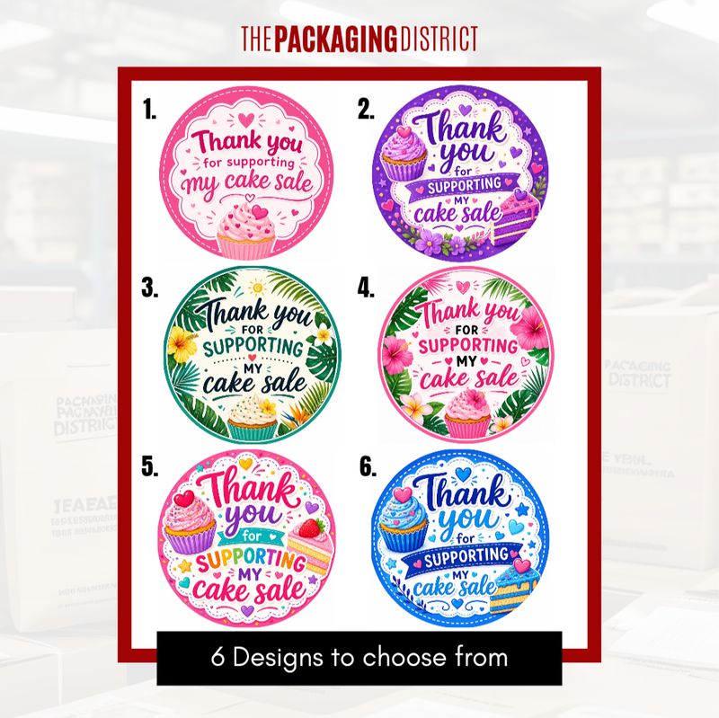 Thank You Cake Sale Stickers