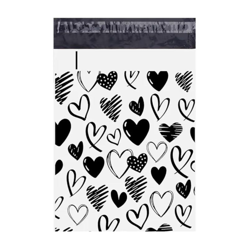 10×13" Heart Polymailers