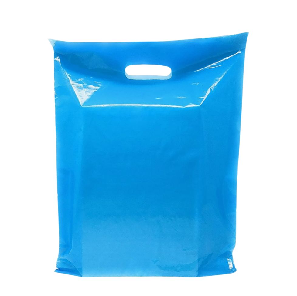 Blue 10×15 Plastic Shopping Bags