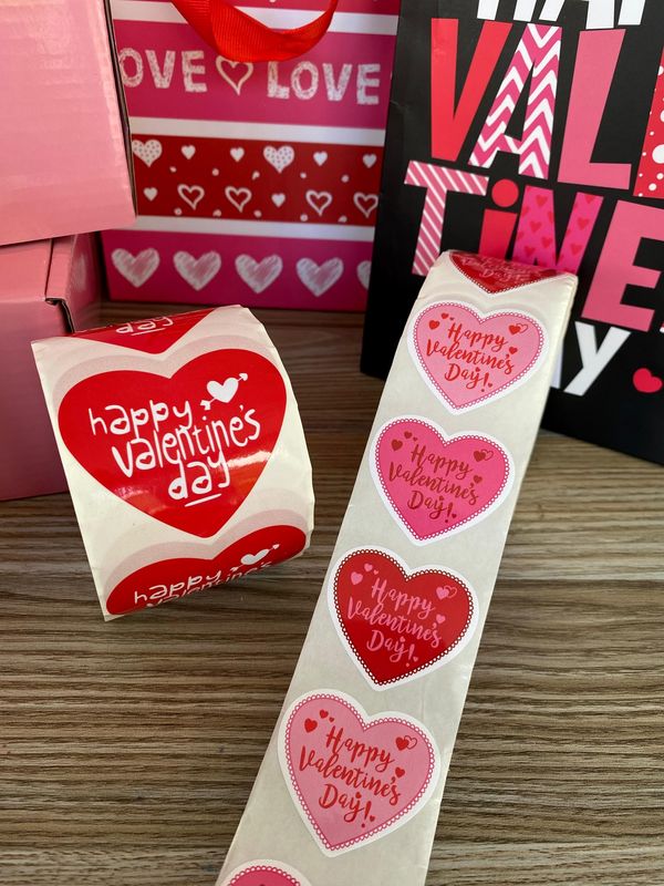 1.5" Valentine's Day Stickers
