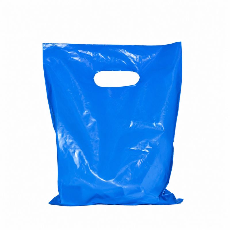 8×12 Blue Plastic Shopping Bags