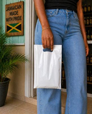 8×12 Blue Plastic Shopping Bags