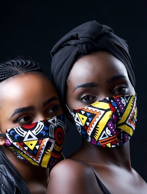 Tribal Ladies Ankara Mask