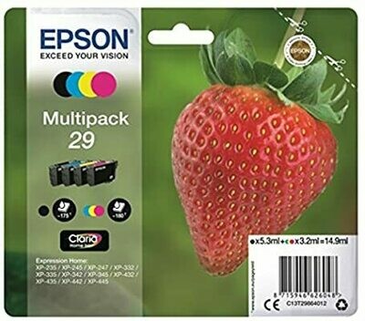 Genuine Epson 29 Strawberry Multipack BK, C, Y, M