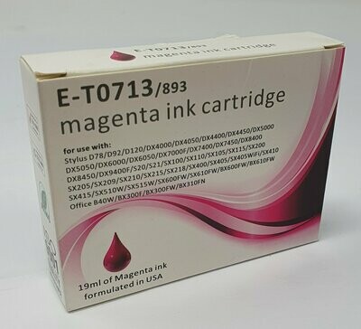 Compatible Epson T0713 Magenta Ink (E-T0713/893)