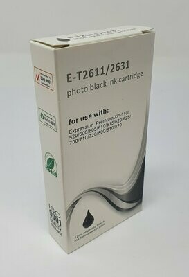 Compatible Epson 26 Black Ink (E-T2611/2631)